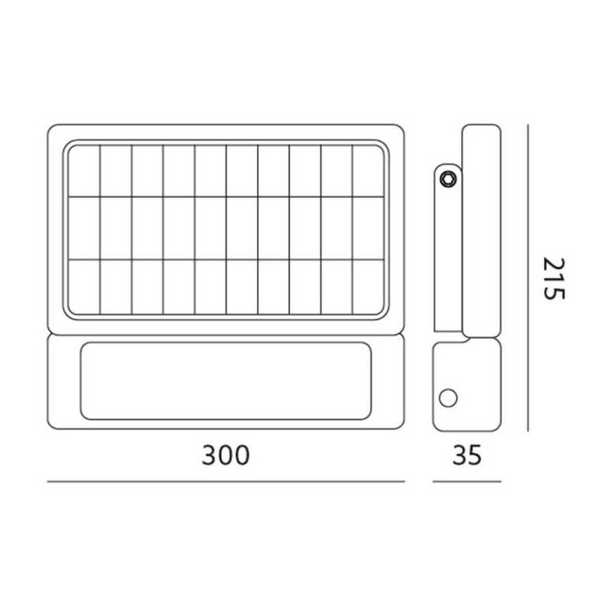 LED Solární reflektor se senzorem LED/10W/3,7V 4000K IP65 7200 mAh