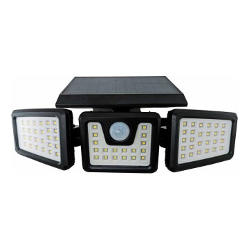 LED Solární reflektor se senzorem LED/14W/3,7V 1800 mAh IP54