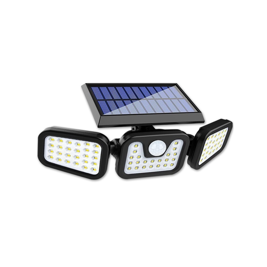LED Flexibilní solární reflektor se senzorem LED/15W/3,7V 2400 mAh IP54 4500K