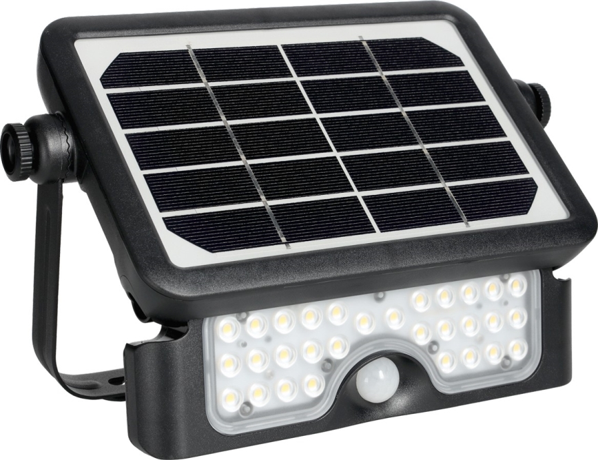LED Solární reflektor se senzorem LED/5W/3,7V 4000K IP65 3000 mAh