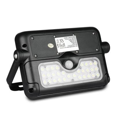 LED Solární reflektor se senzorem LED/5W/3,7V IP65 4000K 3000 mAh