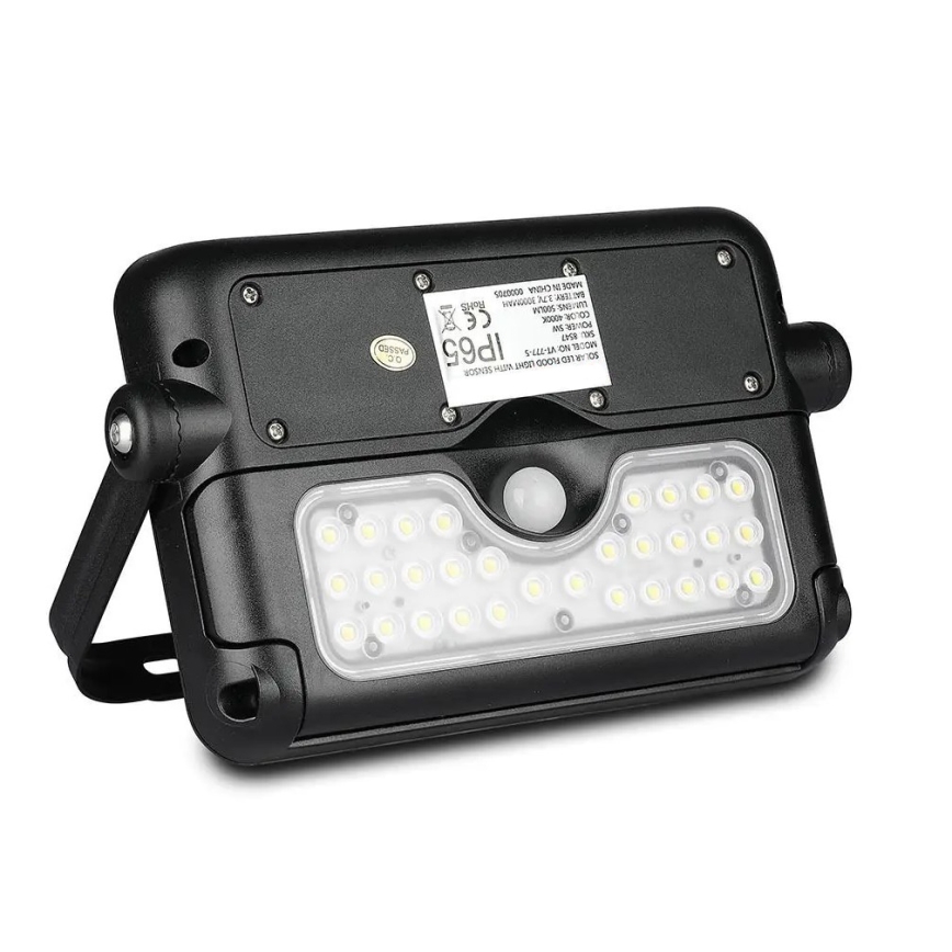 LED Solární reflektor se senzorem LED/5W/3,7V IP65 4000K 3000 mAh