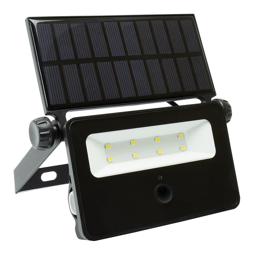 LED Solární reflektor se senzorem pohybu a soumraku NOCTIS LED/2W/1800 mAh 3,7V 6000K IP65