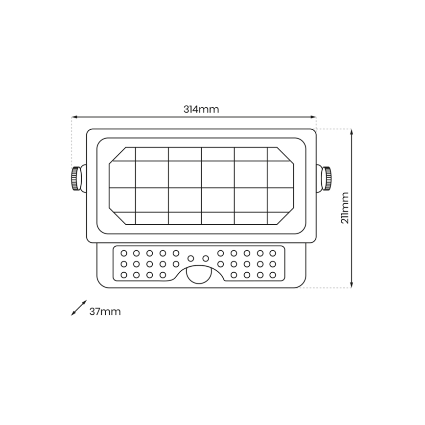 LED Solární reflektor se senzorem pohybu a soumraku EPAD LED/10W/3000 mAh 7,4V 4000K IP65