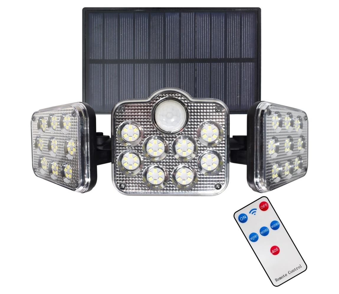  LED Solární reflektor se senzorem pohybu LED/20W/3,7V 1200 mAh IP44 + DO 