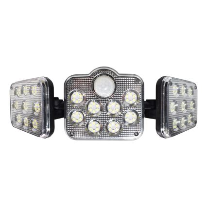 LED Solární reflektor se senzorem pohybu a soumraku LED/20W/3,7V 1200 mAh IP44 + dálkové ovládání