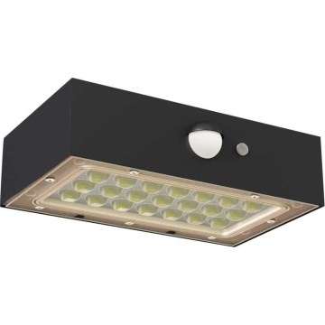 LED Solární reflektor se senzorem pohybu LED/3,7V 1200mAh 4000K IP65 černá