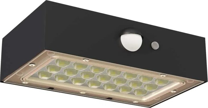 LED Solární reflektor se senzorem pohybu LED/3,7V 1200mAh 4000K IP65 černá