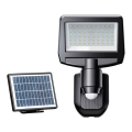 LED Solární reflektor se senzorem TOMI LED/10W/7,4V 1800 mAh IP44 černá