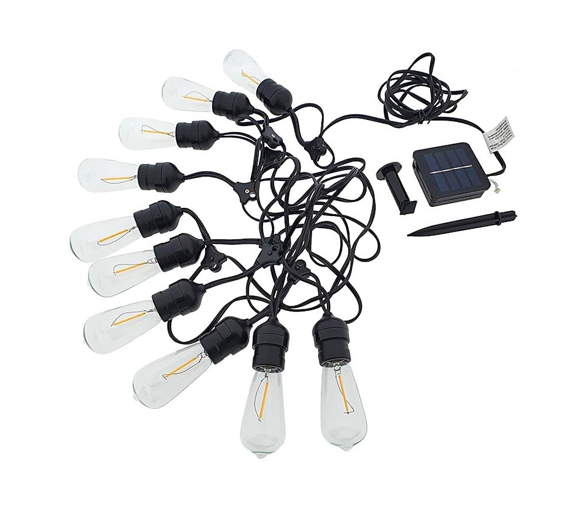 Baterie centrum LED Solární řetěz 10xLED/5,94m IP44 teplá bílá BC0401