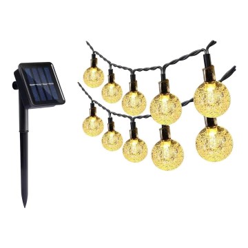 LED Solární řetěz 30xLED/0,12W/1,2V 1xAA 3000K IP44 400 mAh