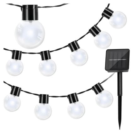 LED Solární řetěz 30xLED/0,12W/1,2V 1xAA IP44 3000K 400 mAh