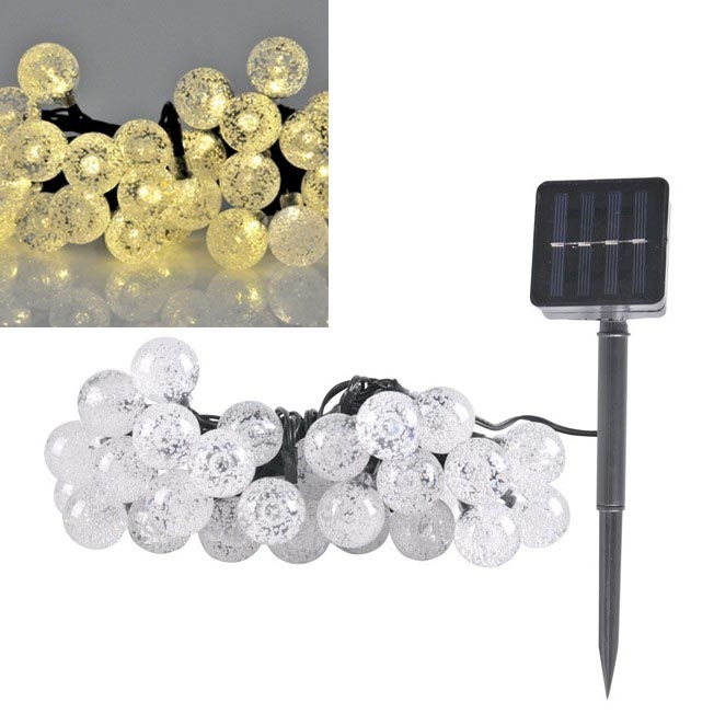 LED Solární řetěz 30xLED/8 funkcí 300 mAh 4,9m IP44 teplá bílá
