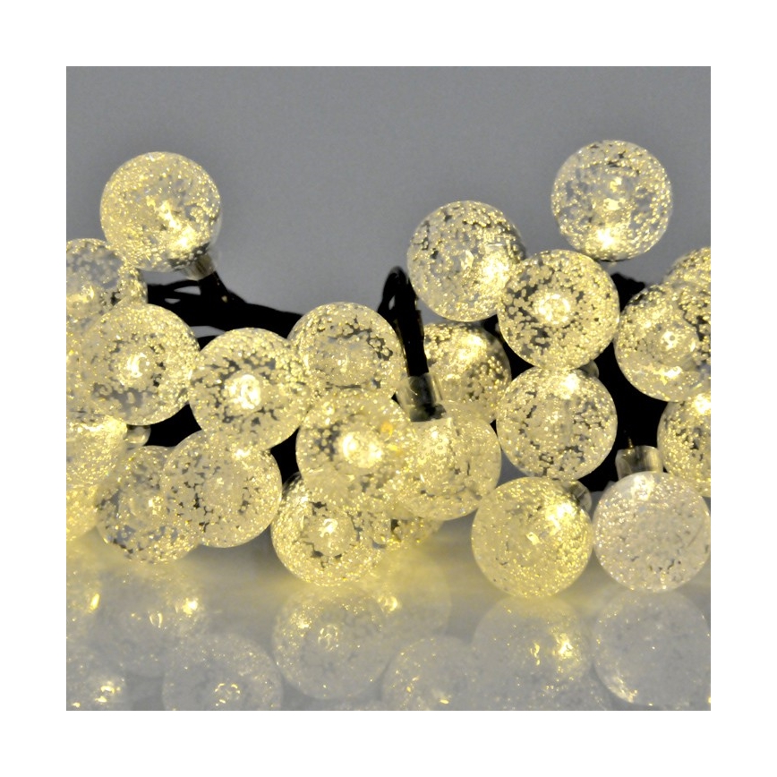 LED Solární řetěz 30xLED/8 funkcí 300 mAh 4,9m IP44 teplá bílá