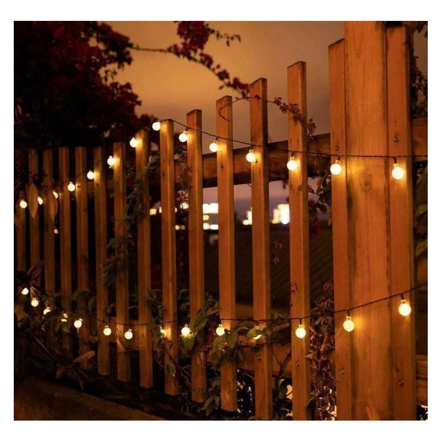 LED Solární řetěz 6,9m 50xLED/1,2V 600 mAh