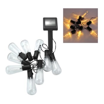 LED Solární řetěz EDISON 10xLED/1,2V 3,8 m IP44