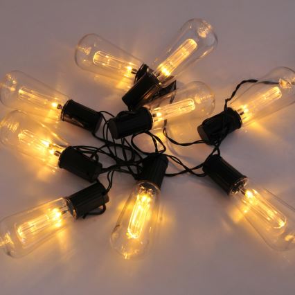 LED Solární řetěz EDISON 10xLED/1,2V 3,8 m IP44
