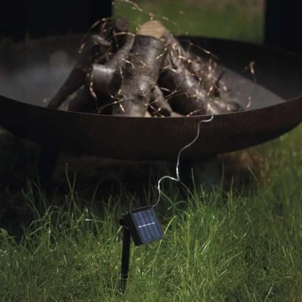 LED Solární řetěz LED/2,4W/1,2V 1xAA 15 m IP44 3000K 600 mAh