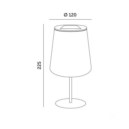 LED Solární stolní lampa LUVETRA LED/1xAA 4000K IP44 200 mAh bílá