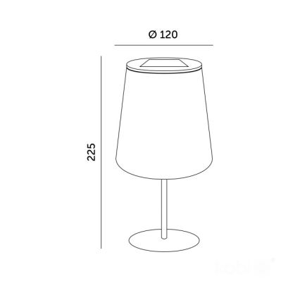 LED Solární stolní lampa LUVETRA LED/1xAA 4000K IP44 200 mAh černá