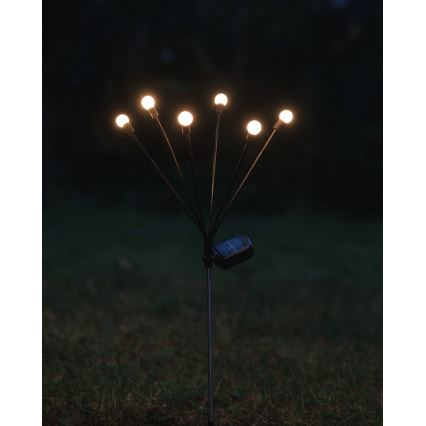 LED Solární svítidlo 6xLED/1,2V 300 mAh IP44 černá