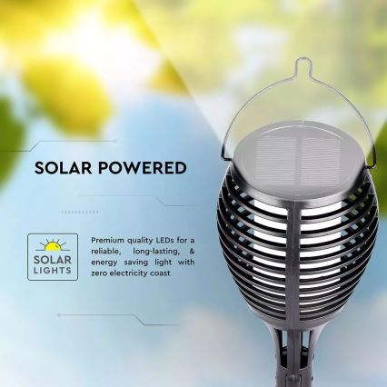 LED Solární svítidlo FLAME 4v1 1xLED/0,45W/3,7V IP44 500 mAh