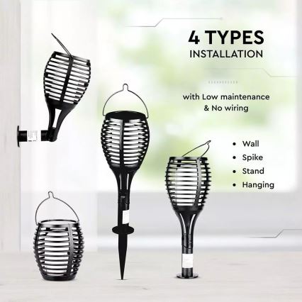 LED Solární svítidlo FLAME 4v1 LED/0,45W/3,7V IP44 500 mAh