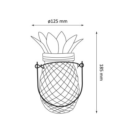 LED Solární svítidlo JAR LED/1,2V 150 mAh IP44 ananas