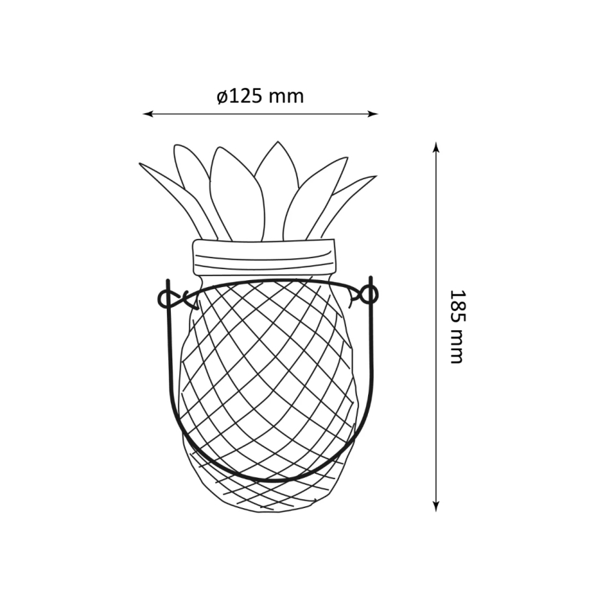 LED Solární svítidlo JAR LED/1,2V 150 mAh IP44 ananas