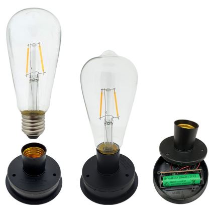LED Solární svítidlo LORETA 1xE27/1,2V 600 mAh IP44