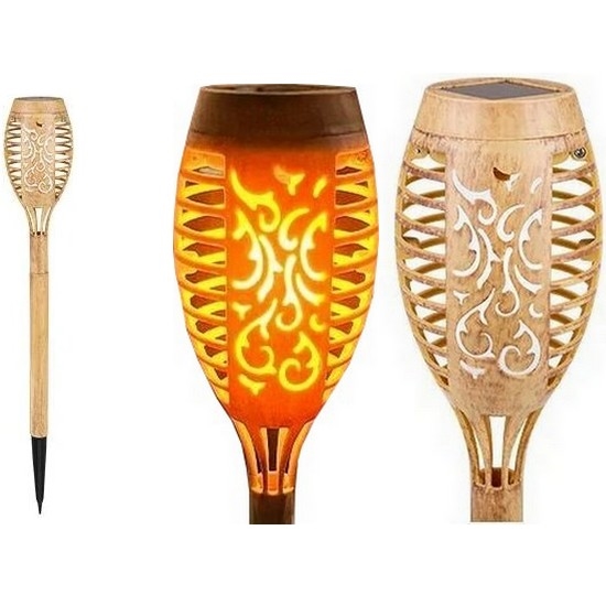LED Solární svítidlo MINISPARK BAMBOO LED/1,8W/5,5V IP44 béžová