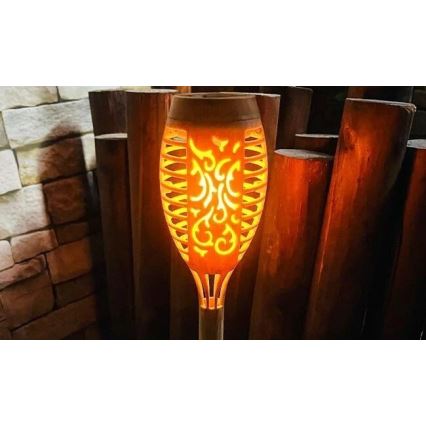 LED Solární svítidlo MINISPARK BAMBOO LED/1,8W/5,5V IP44 béžová