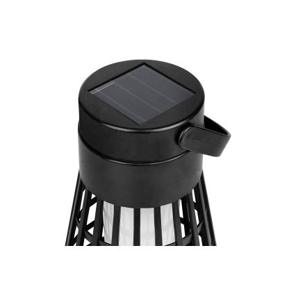 LED Solární svítidlo se senzorem 2v1 LED/1W/3,7V IP54 300 mAh černá