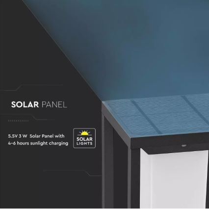 LED Solární svítidlo se senzorem SAMSUNG CHIP LED/2W/3,7V IP65 2600 mAh