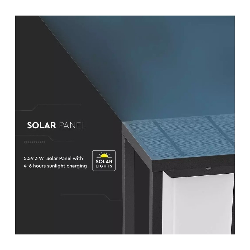 LED Solární svítidlo se senzorem SAMSUNG CHIP LED/2W/3,7V IP65 2600 mAh