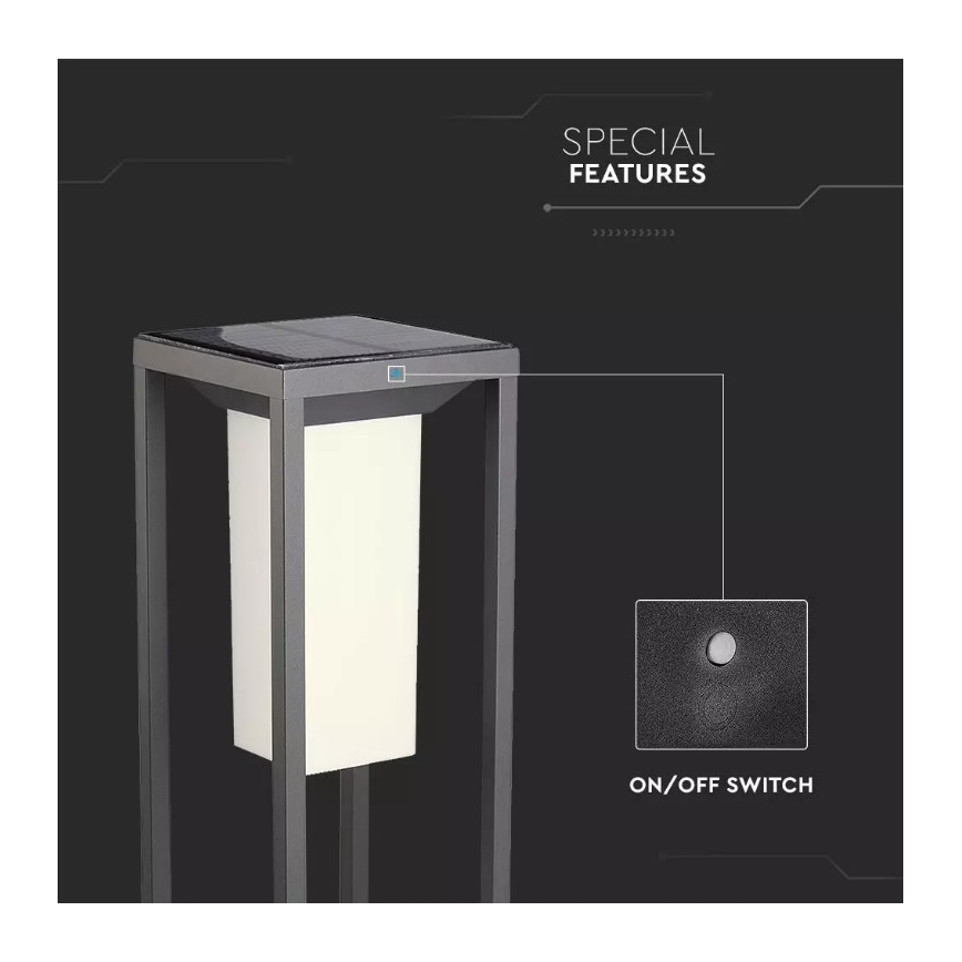 LED Solární svítidlo se senzorem SAMSUNG CHIP LED/2W/3,7V IP65 2600 mAh