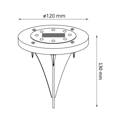 LED Solární svítidlo SOL LED/1,2V 300 mAh IP44