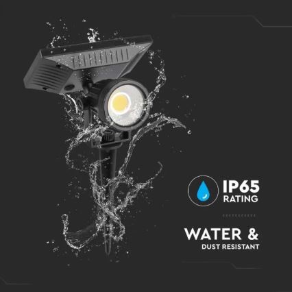LED Solární svítidlo SPIKE LED/2W/5,5V IP65 3000K 1200 mAh