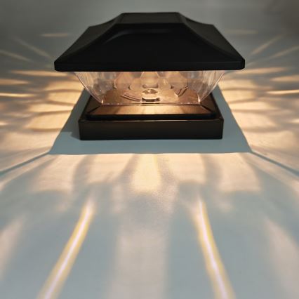 LED Solární svítidlo TOYA LED/4,5W/230V 3000/6500K 600 mAh IP44 černá