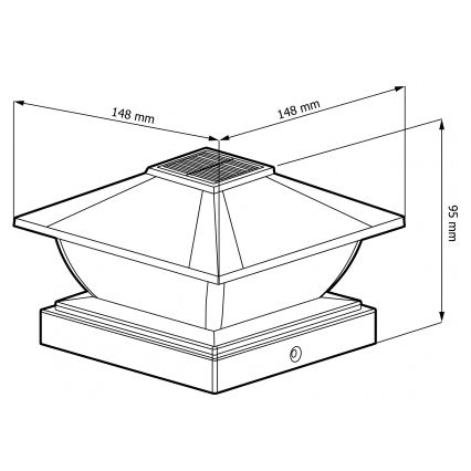 LED Solární svítidlo TOYA LED/4,5W/230V 3000/6500K 600 mAh IP44 černá
