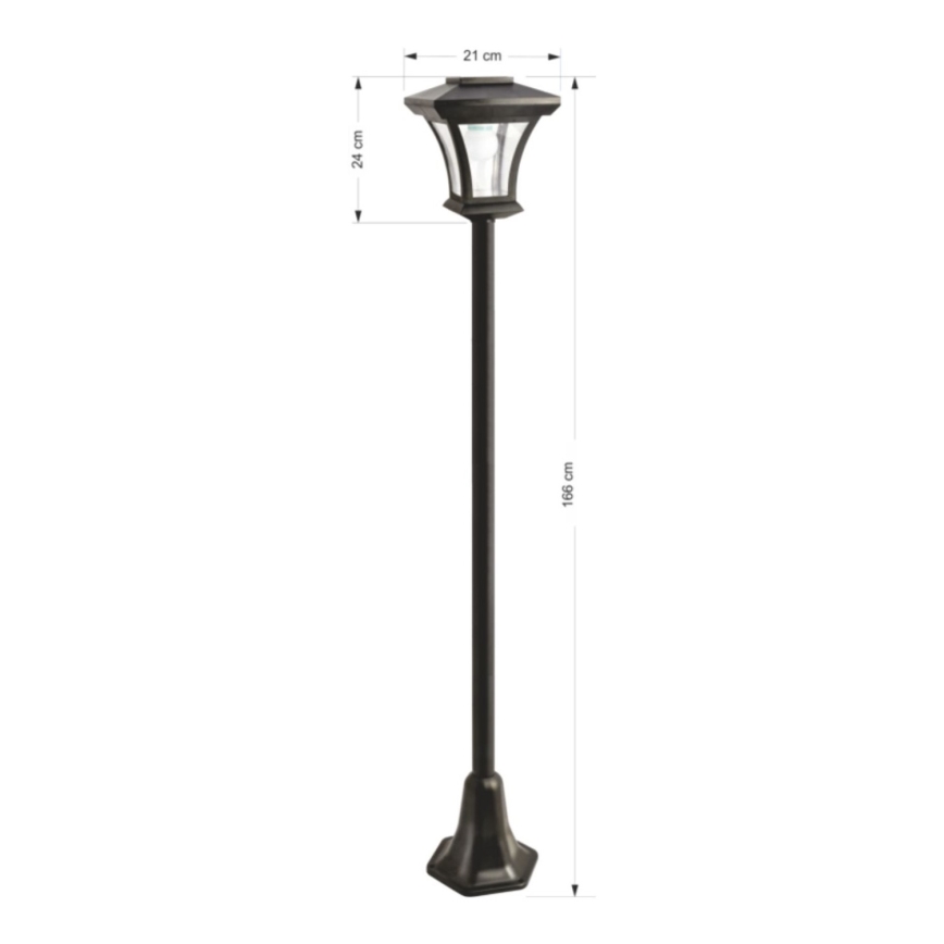 LED Solární venkovní lampa LED/1,2V 1800 mAh IP44 černá