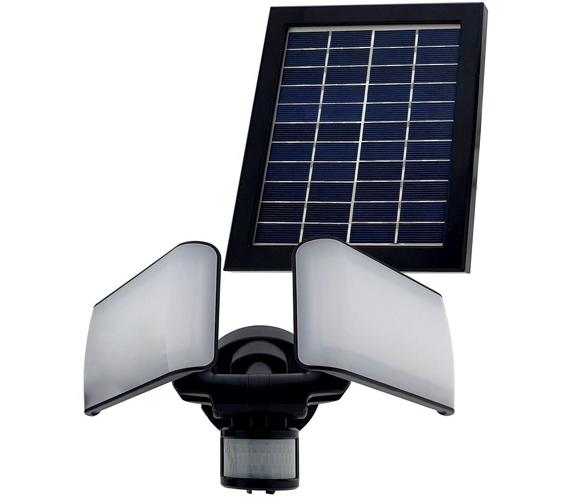 Baterie Centrum LED Solární venkovní reflektor se senzorem LED/20W/5,5V IP44 BC0552