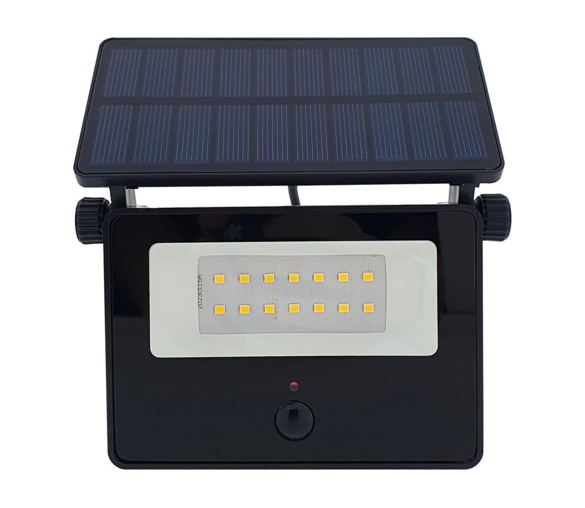 Baterie Centrum LED Solární venkovní reflektor se senzorem LED/2W/3,7V 4200K IP44 BC0555