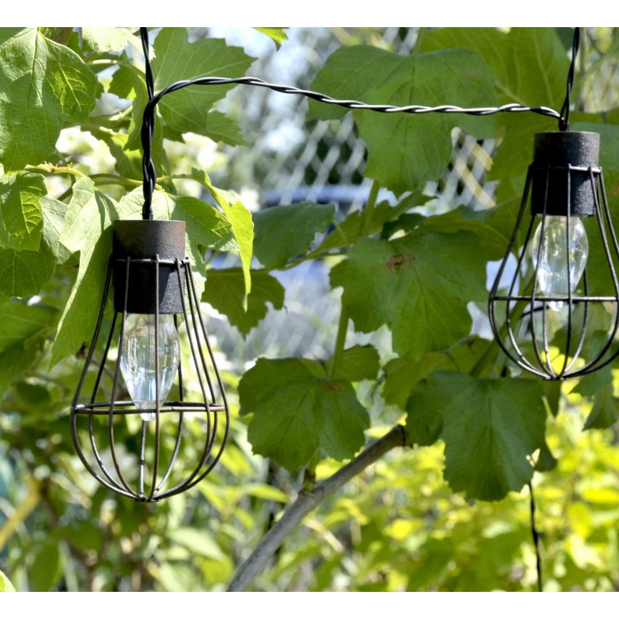 LED Solární venkovní řetěz 10xLED/1xAAA 3,8 m IP44