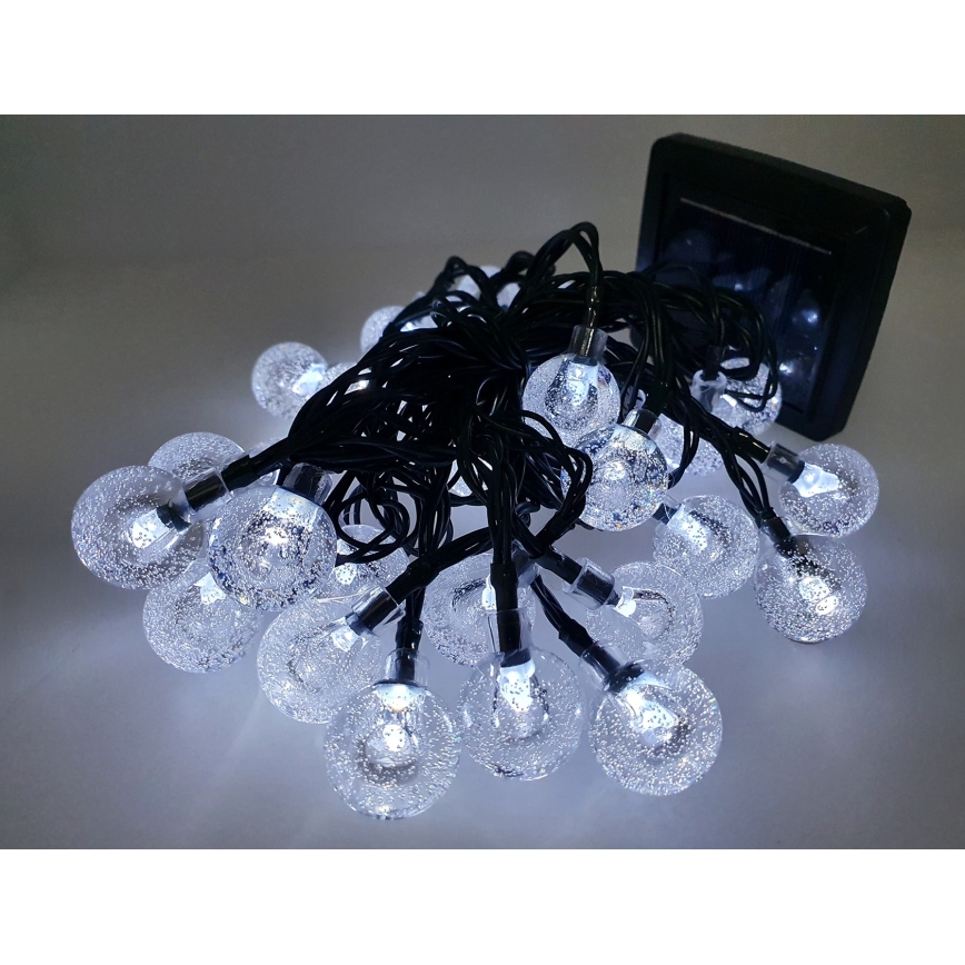 LED Solární venkovní řetěz 30xLED/1,2V 6,5 m IP44