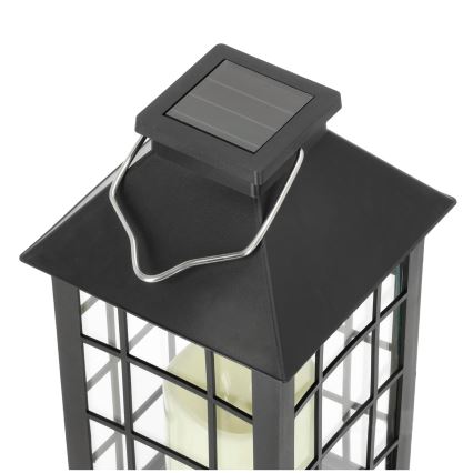 LED Solární závěsné svítidlo LED/0,02W/1,2V 1xAA 2700K IP44 200 mAh černá