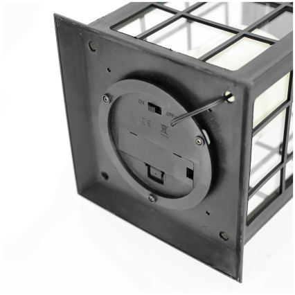 LED Solární závěsné svítidlo LED/0,02W/1,2V 1xAA 2700K IP44 200 mAh černá