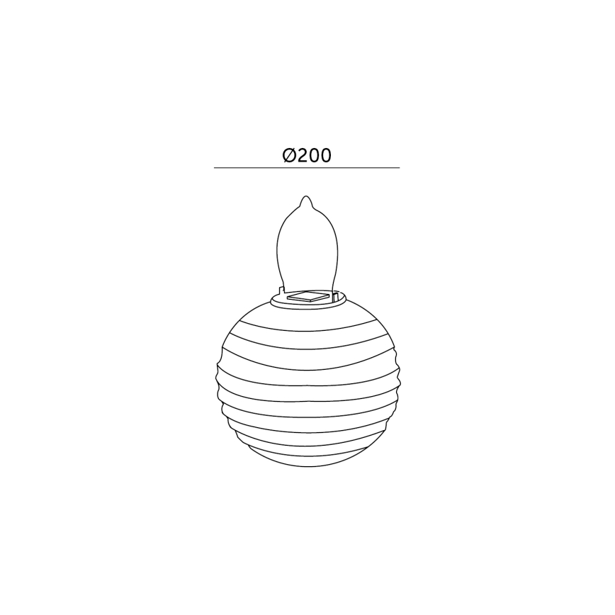 LED Solární závěsné svítidlo LED/0,02W/1,2V 3000K IP44 1xAAA 100 mAh
