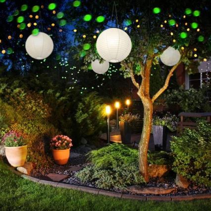LED Solární závěsné svítidlo ORIGAMI LED/0,08W/1,2V 1xAAA 300mAh pr. 20 cm IP44