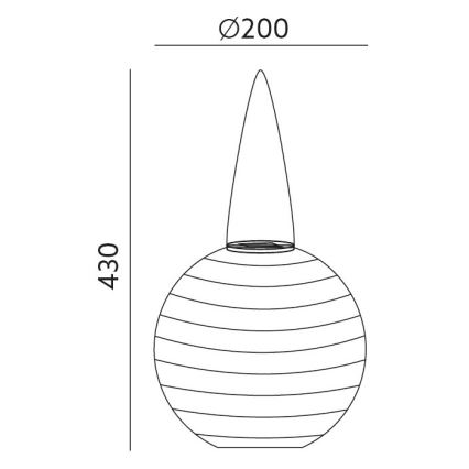 LED Solární závěsné svítidlo ORIGAMI LED/0,08W/1,2V 300mAh pr. 20 cm IP44